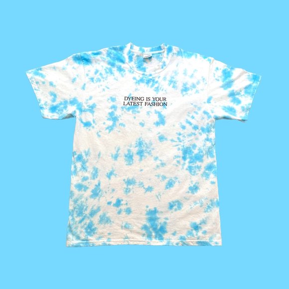 Dyeing Is Your Latest Fashion - Aquamarine Tie Dye T-Shirt - Picture 1 of 2
